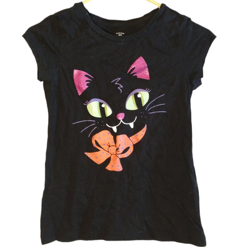 Faded Glory sz 12-14 black cat